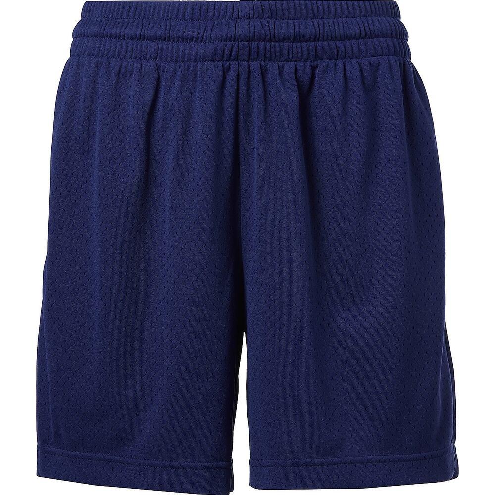 Unisex Boy Girl’s Youth Athletic Shorts Solid Blue Elastic Waist No Size